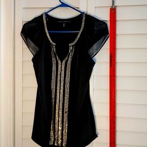 WHBM sequin embellished top S
